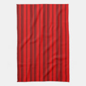 Red Maroon Stilvolle Streifenmuster Design Geschirrtuch (Vertikal)