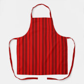 Red Maroon Stilvolle Streifenmuster Design Schürze (Vorderseite)