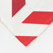 Red Maroon Zigzag Stripe Muster Fleecedecke (Ecke)