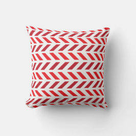 Red Maroon Zigzag Stripe Muster Kissen