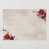 Red Marsala Herbst Junggeselinnen-Abschied Itinera Programm (Rückseite)