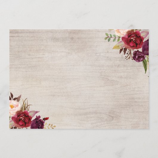 Red Marsala Herbst Junggeselinnen-Abschied Itinera Programm (Rückseite)