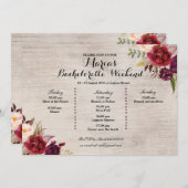 Red Marsala Herbst Junggeselinnen-Abschied Itinera Programm (Vorne/Hinten)