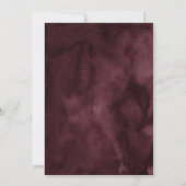 Red Marsala Herbst Wildblume Pumpkin Baby Dusche Einladung (Rückseite)