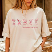 Red Martini Bachelorette Beach Cover Up oder Sleep T-Shirt