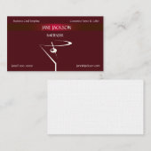 Red Martini Cocktail Barkeeper Vorlage Visitenkarte (Vorne/Hinten)