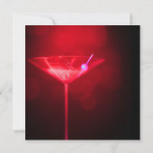 Red Martini Frauen 40. Geburtstag Party Einladung (Rückseite)
