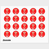 Red Martini Sticker (Blatt)