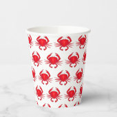 Red Maryland Hard Muschel Crab Beach Meeresfrüchte Pappbecher (Links)