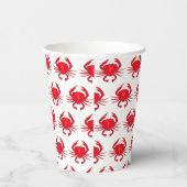 Red Maryland Hard Muschel Crab Beach Meeresfrüchte Pappbecher (Rechts)