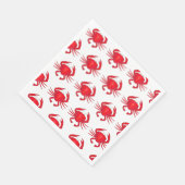 Red Maryland Hard Muschel Crab Beach Meeresfrüchte Serviette (Ecke)