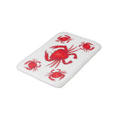 Red Maryland Hardshell Crab Crustacean Beach Badematte (Schrägansicht)