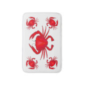 Red Maryland Hardshell Crab Crustacean Beach Badematte (Vorderseite Vertikal)