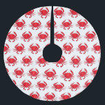 Red Maryland Hardshell Crab Crustacean Beach Polyester Weihnachtsbaumdecke<br><div class="desc">Ideal für die Dekoration von Ferien! Der Weihnachtsbaumrock zeigt eine originelle Marker-Illustration einer roten Muschel Maryland. Dieses Design ist auch auf anderen Produkten erhältlich. Sehen Sie nicht,  wonach Sie suchen? Brauchen Sie Hilfe bei der Anpassung? Kontaktieren Sie Rebecca,  um etwas für Sie entworfen zu haben.</div>