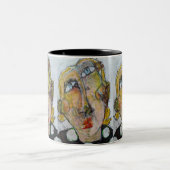 Red Mascara Zweifarbige Tasse (Mittel)