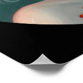 Red Mask ART DRINT Rokoko Lowbrow Art Poster (Ecke)