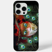 RED MASK with PEACOCK FEATHERS MASQUERADE PARTY Case-Mate iPhone Hülle (Rückseite)
