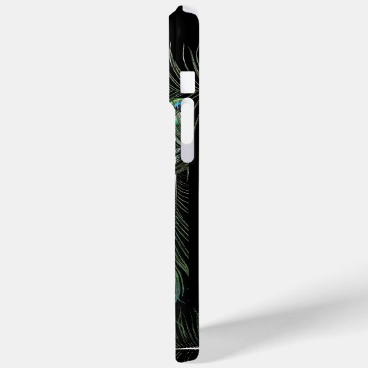 RED MASK with PEACOCK FEATHERS MASQUERADE PARTY Case-Mate iPhone Hülle (Rückseite / Links)