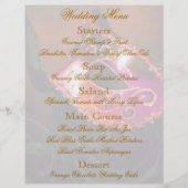 Red Masquerade Ball Wedding Menu Flyer (Vorderseite)