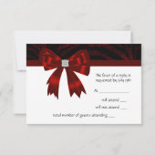 Red Masquerade Party UAWG RSVP Karte (Rückseite)