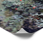 Red Matchstick Lichen Poster (Ecke)