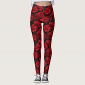 Red Maternity Carnation Charm Mother's Day Gifts Leggings (Vorderseite)