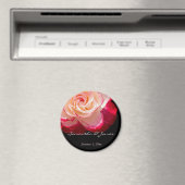 Red Mattiert White Rose Personal Wedding Magnet (In Situ (Geschirrspüler))