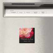 Red Mattiert White Rose Personal Wedding Magnet (In Situ (Geschirrspüler))