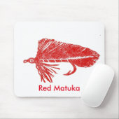 "Red Matuka" Classic Trout Fly Mousepad (Mit Mouse)