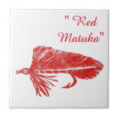 "Red Matuka" Streamer Forellenfliege Fliesen. Fliese (Vorderseite)