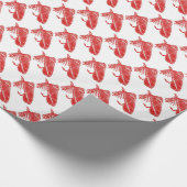 "Red Matuka Streamer" Foreut Fly Wrapping Paper Geschenkpapier (Ecke)