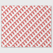 "Red Matuka Streamer" Foreut Fly Wrapping Paper Geschenkpapier (Flach)