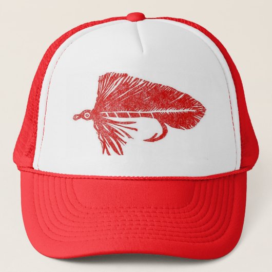 Red Matuka Streamer Hat Truckerkappe (Vorderseite)