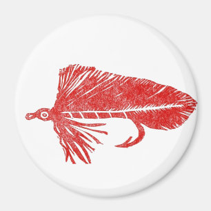 "Red Matuka Streamer" Klassischer Trout Dry Fly Ma Magnet