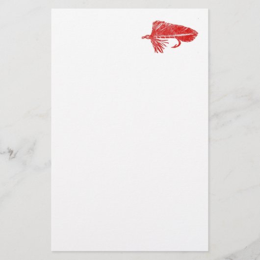 "Red Matuka Streamer" Trout Fly Stationery Briefpapier (Vorderseite)