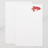 "Red Matuka Streamer" Trout Fly Stationery Briefpapier (Vorne/Hinten)