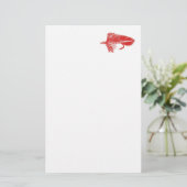 "Red Matuka Streamer" Trout Fly Stationery Briefpapier (Stehend Vorderseite)