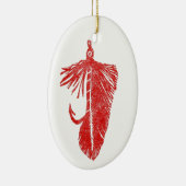 Red "Matuka" streamer" Weihnachtsschmuck (Rechts)