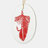 Red "Matuka" streamer" Weihnachtsschmuck (Links)