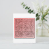 Red Maze Postkarte (Stehend Vorderseite)