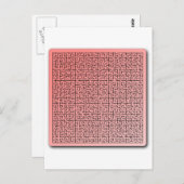 Red Maze Postkarte (Vorne/Hinten)