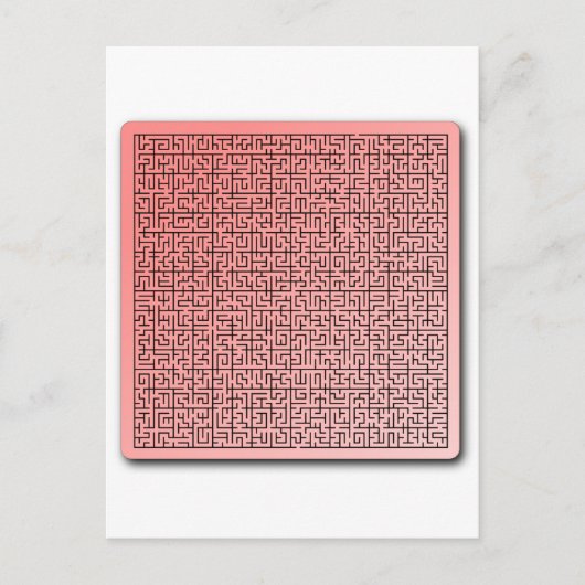 Red Maze Postkarte (Vorderseite)