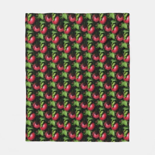 Red McIntosh Apples Nature Art Pattern Fleecedecke (Vorderseite)
