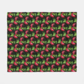 Red McIntosh Apples Nature Art Pattern Fleecedecke (Vorderseite (Horizontal))