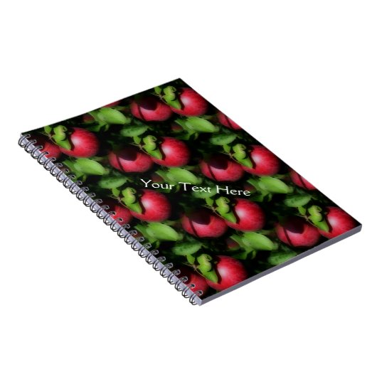 Red McIntosh Apples Nature Art Pattern Notizblock (Rechte Seite)