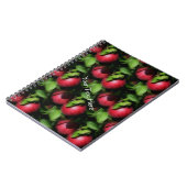 Red McIntosh Apples Nature Art Pattern Notizblock (Linke Seite)