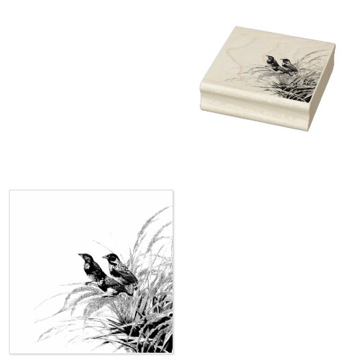 Red Meadowlark Postage-Briefmarke Gummistempel (Stempel)