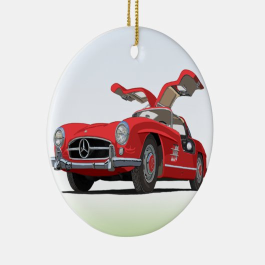 Red Mecedes-Benz 300 SL Ornament (Rechts)