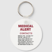 *~* Red Medical Alert ICE QR AP38 Cross  Schlüsselanhänger (Rückseite)