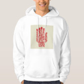 Red Medical Hand Symbol Healthcare Hoodie (Vorderseite)